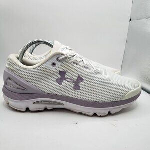 Under Armour Charged Gemini Low Top Athletic Shoes White‎ Pink Womens Size 10